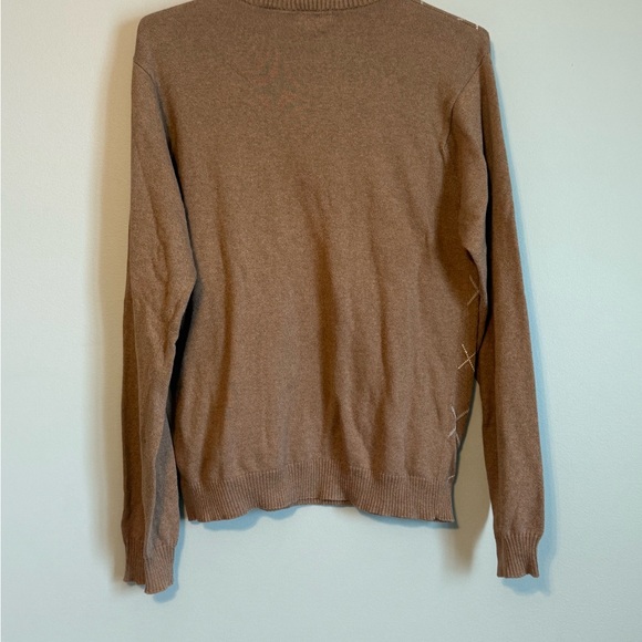 Van Heusen Brown Argyle 1/4 Zip Sweater - Picture 3 of 5